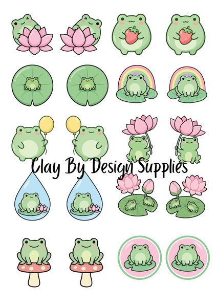 Cute frogs Image transfer paper