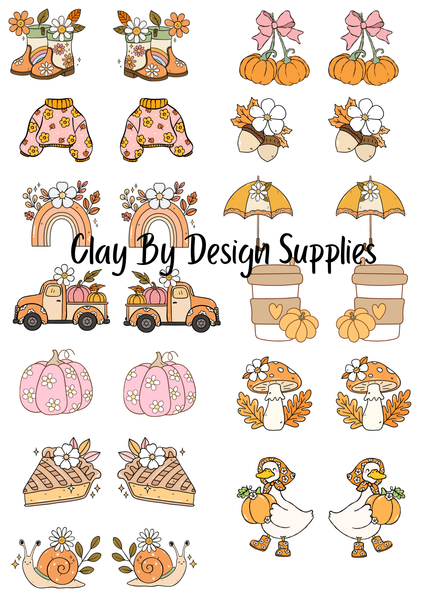 funky autumn Image transfer paper