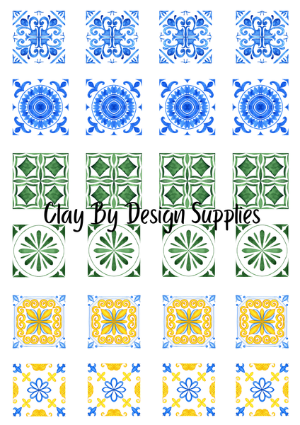 Moroccan tiles Image transfer paper
