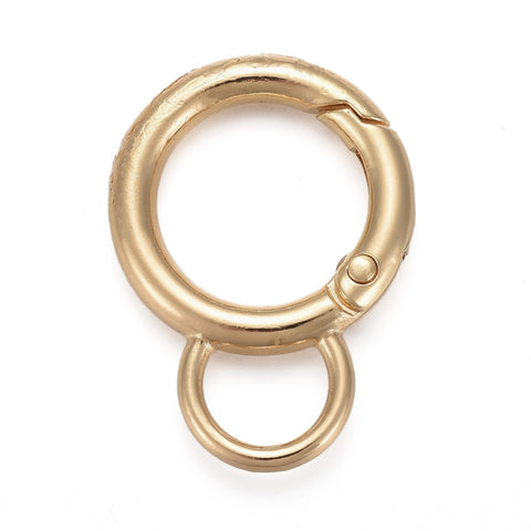 Gold plated spring loop steel double bracelet  x 1