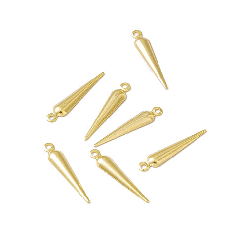 Thin arrow gold plated charms x 10 pieces