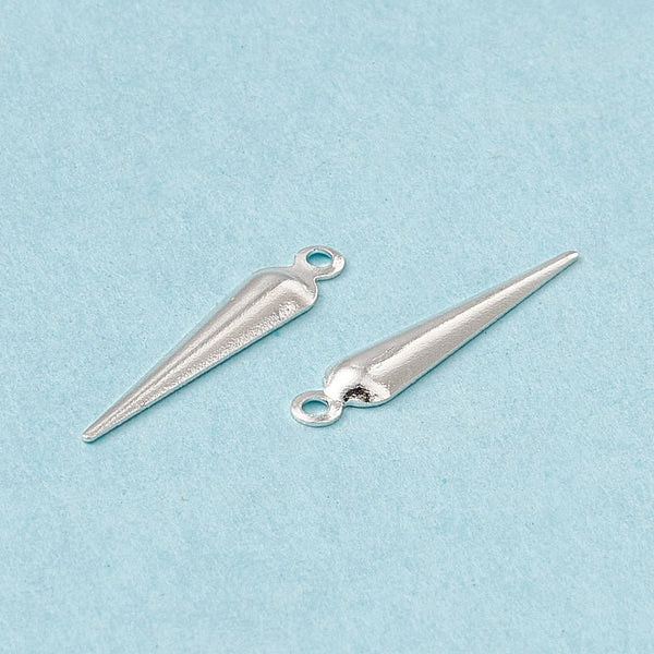 Bright 925 sterling silver arrow charms x 10 pieces