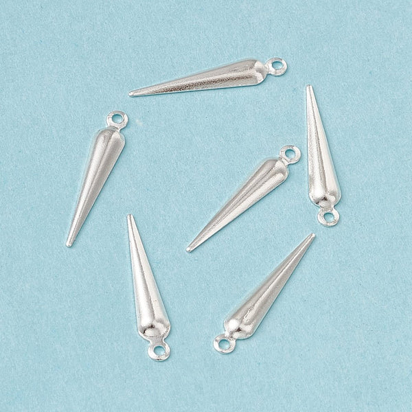 Bright 925 sterling silver arrow charms x 10 pieces