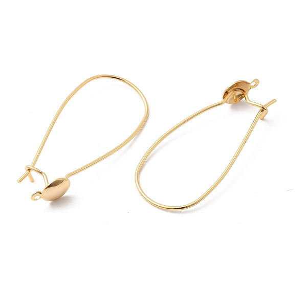 Genuine 24K gold plated earring hooks x 6 pieces