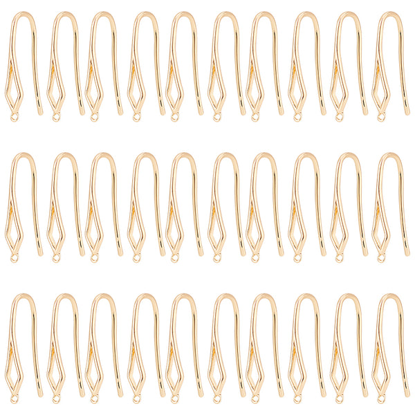 Genuine 24K gold plated earring hooks x 6 pieces (
