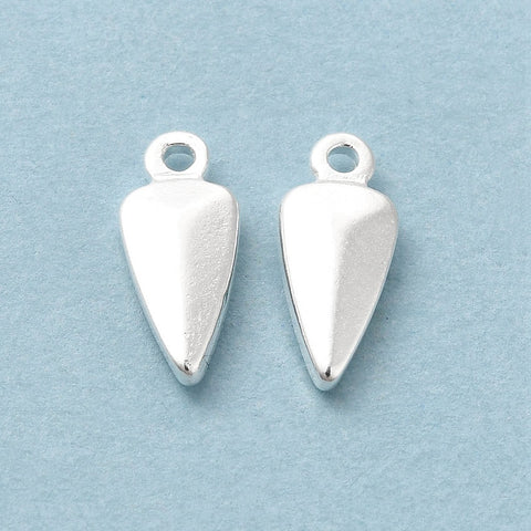 Bright 925 sterling silver arrow charms x 10 pieces