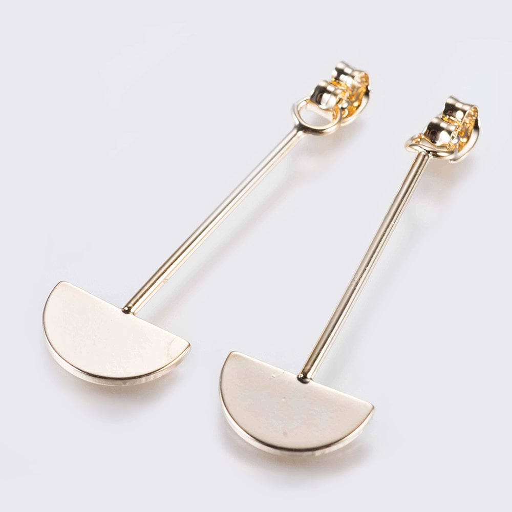 Genuine 18K Gold charm attached to earring backs x 4 pieces