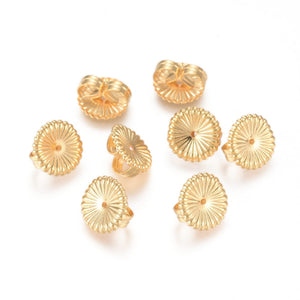 Wide round butterfly earring backs x 50 pieces