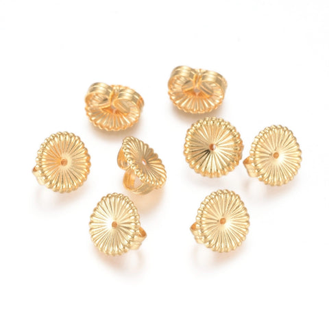 Wide round butterfly earring backs x 50 pieces