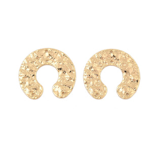 Genuine 24K gold plated open circle charm 4 holes x 4 pieces