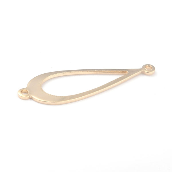 Genuine gold long drop charm connector x 4 pieces