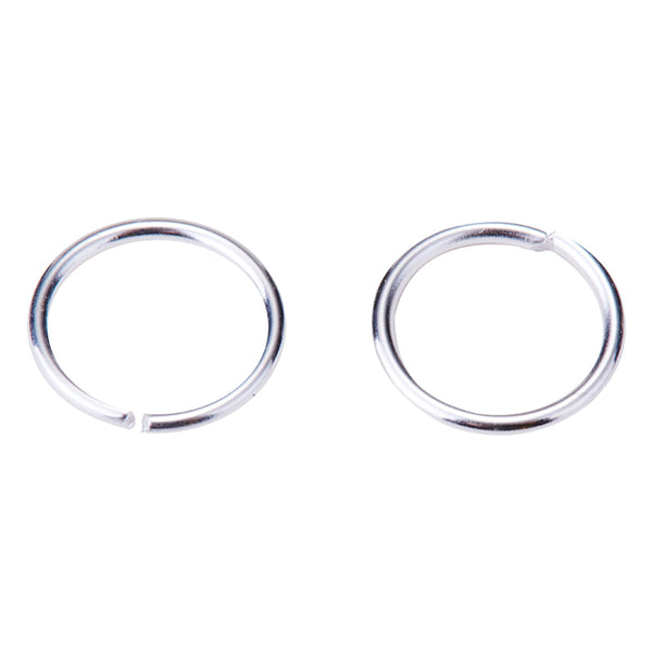 Bright silver plated jump ring bulk pack - 8mm (approx 360 pieces)