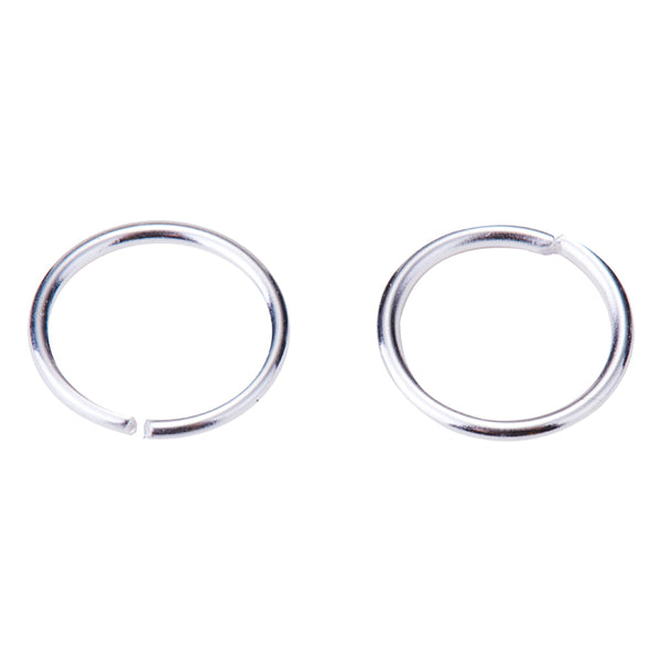 Bright silver plated jump ring bulk pack - 10mm (approx 260 pieces)