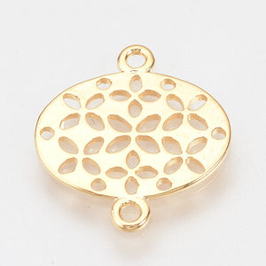 Genuine 18K Gold detail charm connector x 6 pieces