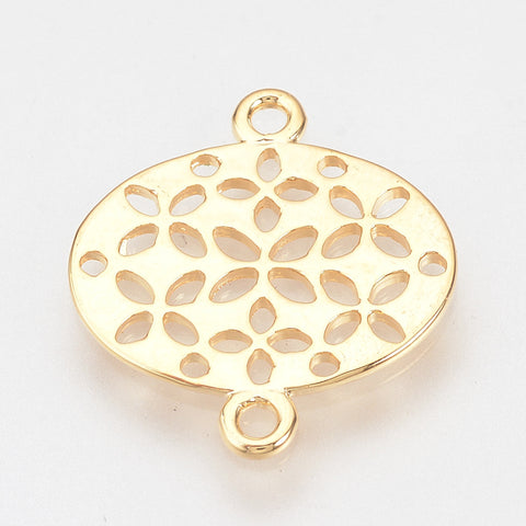 Genuine 18K Gold detail charm connector x 6 pieces