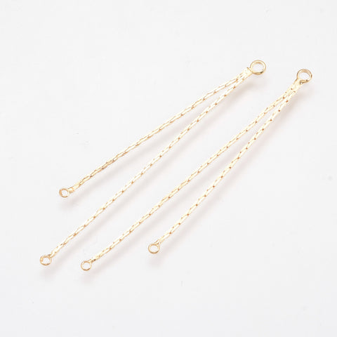 Genuin 18K  gold plated chain charms - pack of 2 pieces