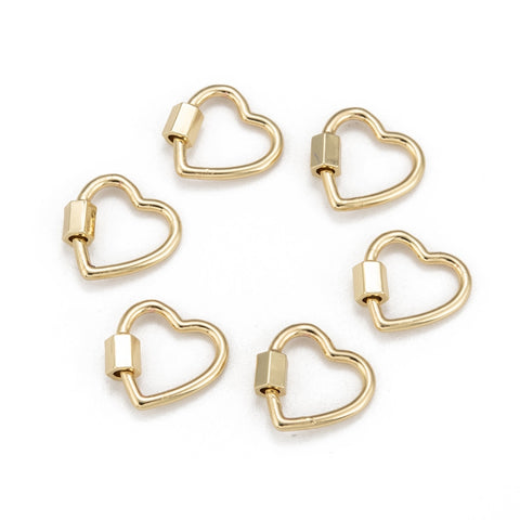 Gold screw lock charm add on x 1