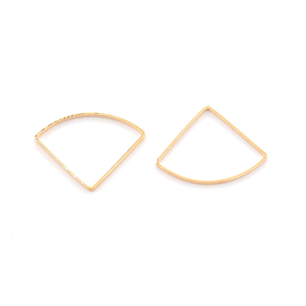 Curved Triangle bezel charms x 6