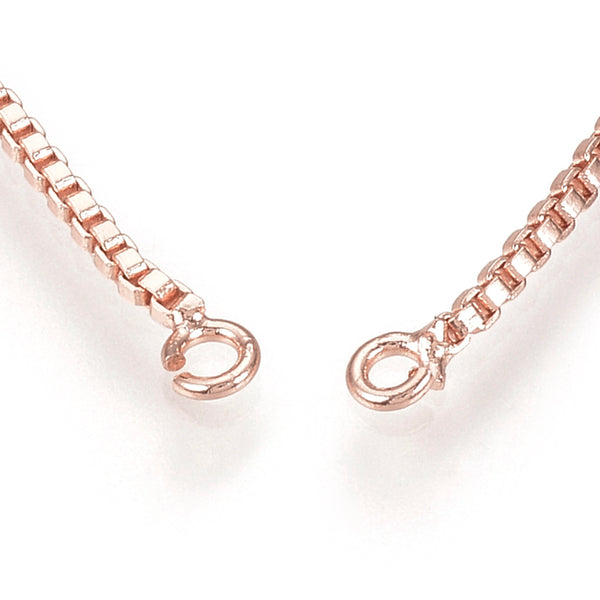 Genuine rose gold plated open ended slider bracelet with diamante ends x 1 piece