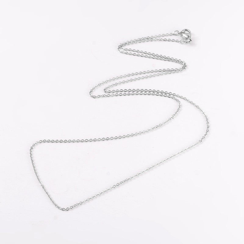 50cm - stainless steel cable chain with lobster clasp x 1 piece