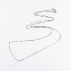 50cm - stainless steel cable chain with lobster clasp x 1 piece