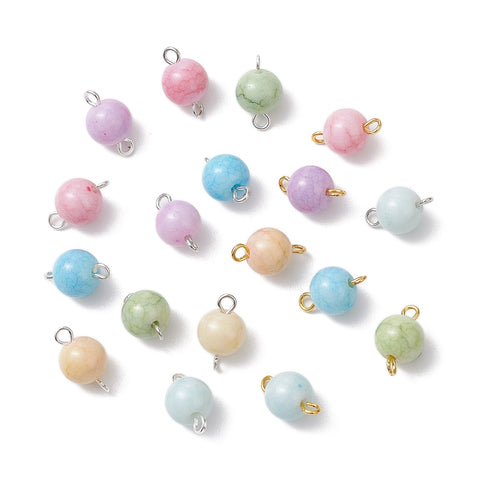 Mixed pack of glass charms x 100 pieces