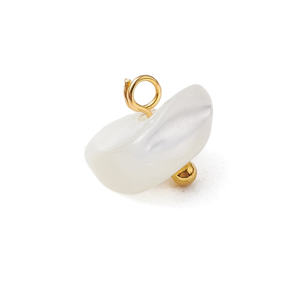 Small nugget shell charms x 10