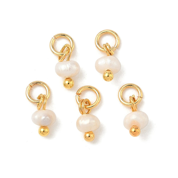 Natural Cultured pearl charms x 8 pieces