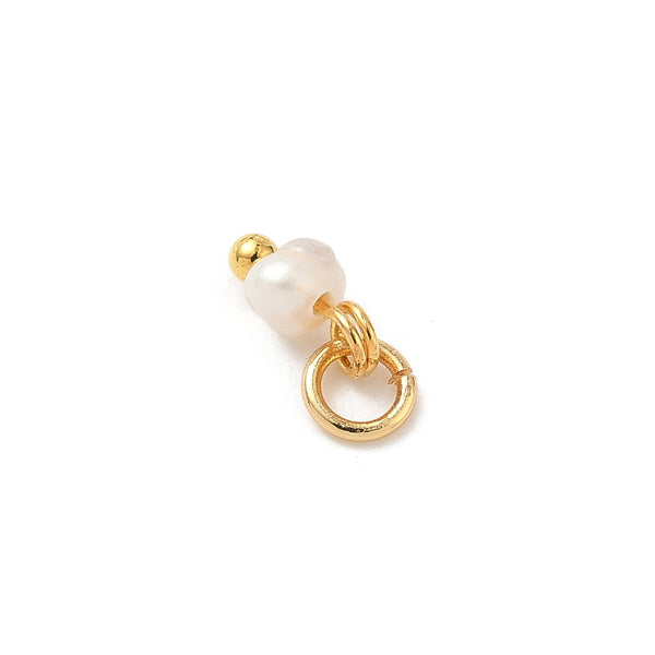 Natural Cultured pearl charms x 8 pieces
