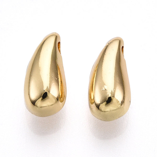 Gold plated droplet shape charms x 6 pieces