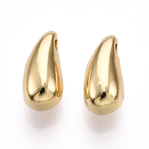 Gold plated droplet shape charms x 6 pieces