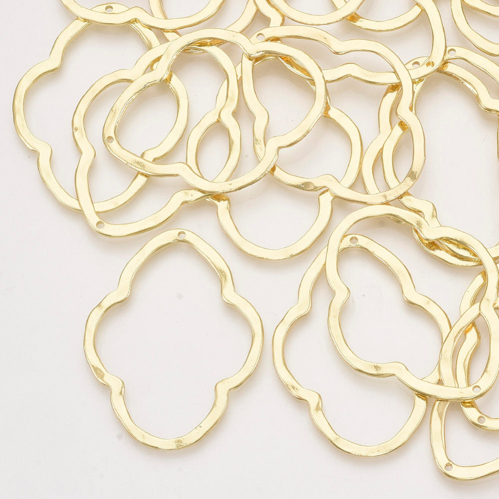 Moroccan shape gold plated charms x 6 pieces