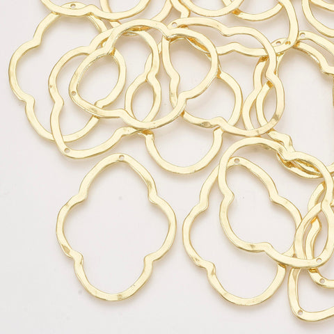 Moroccan shape gold plated charms x 6 pieces