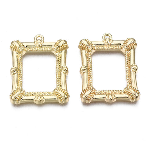 Gold plated frame charms x 4 pieces