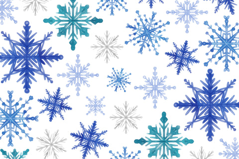 Christmas Blue Snowflake water transfer - #390