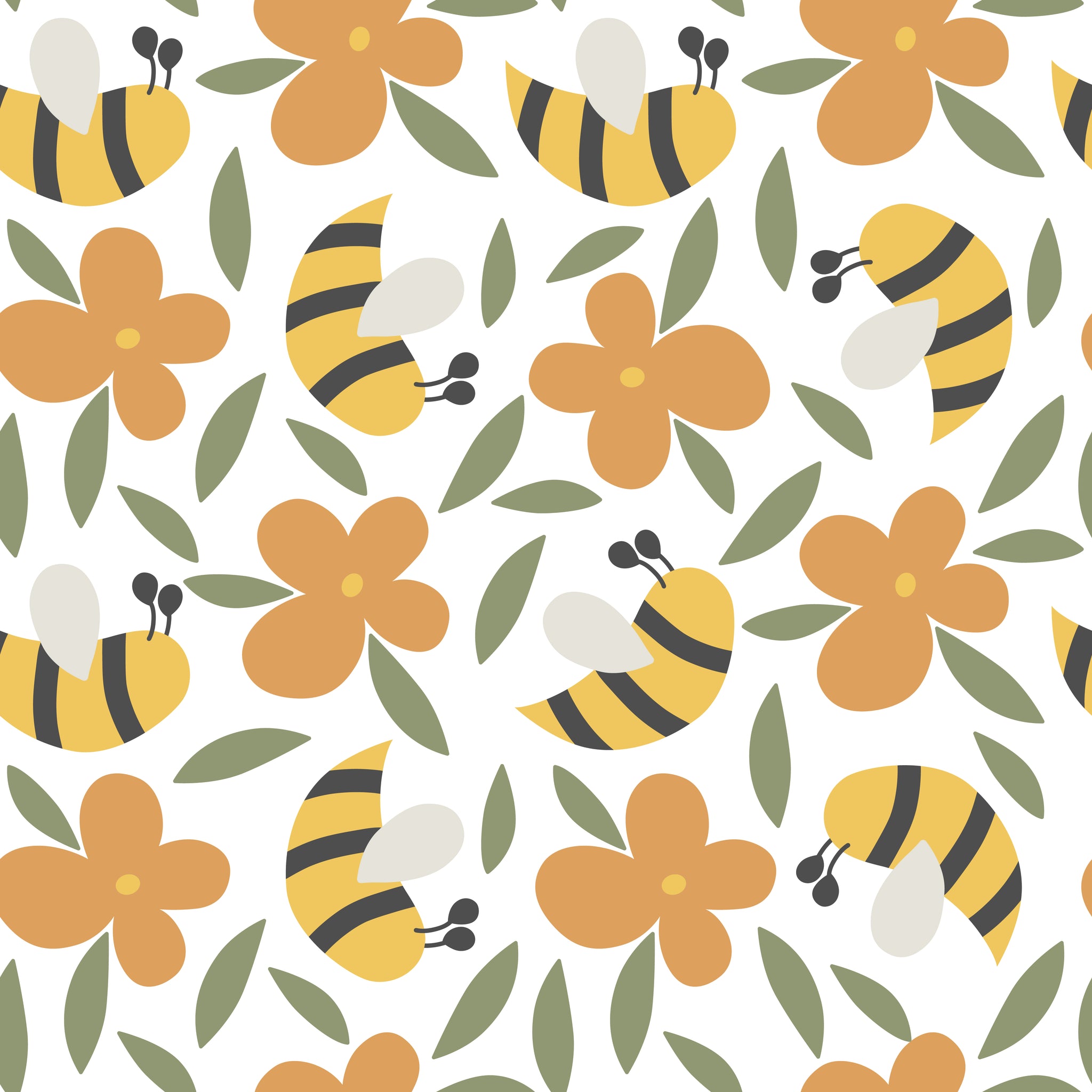 Spring bees pattern water transfer - #407