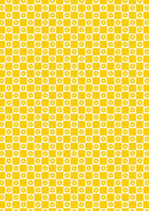 Yellow & White flower checker pattern water transfer - #427