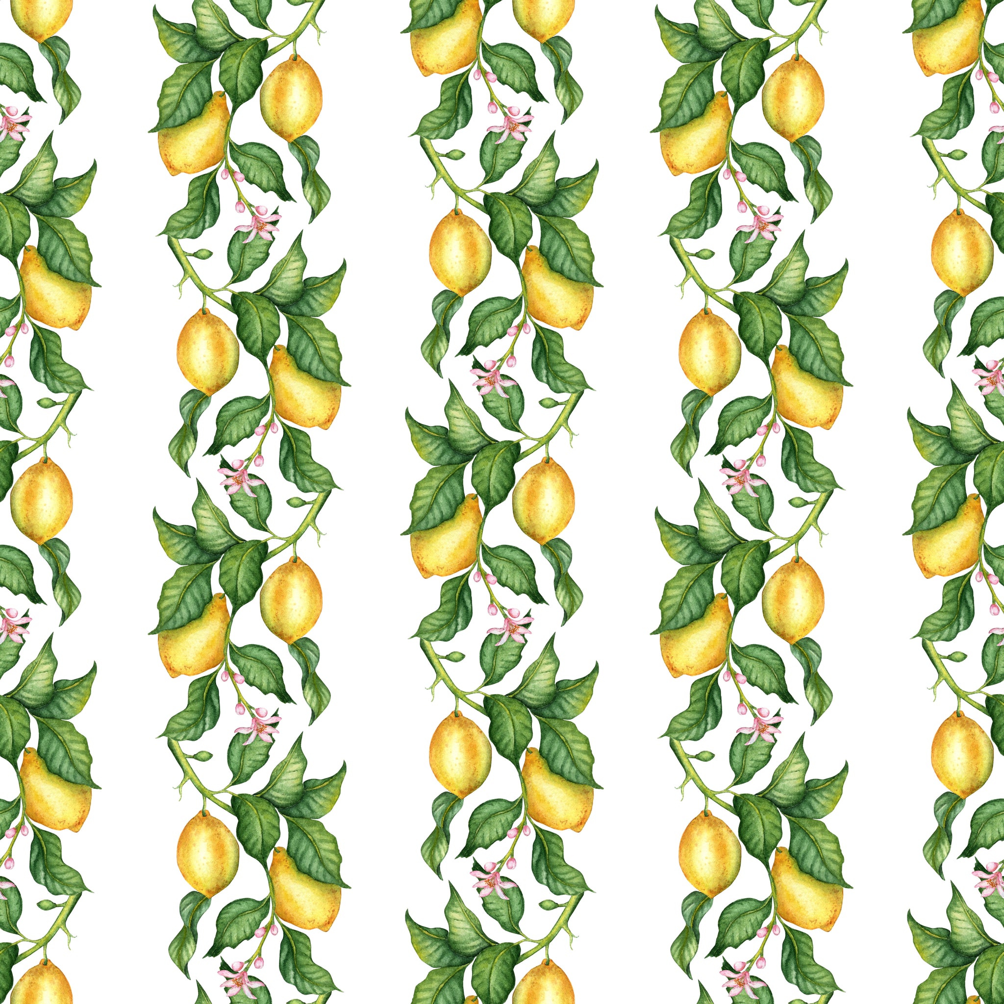 Lemon vines pattern water transfer - #430