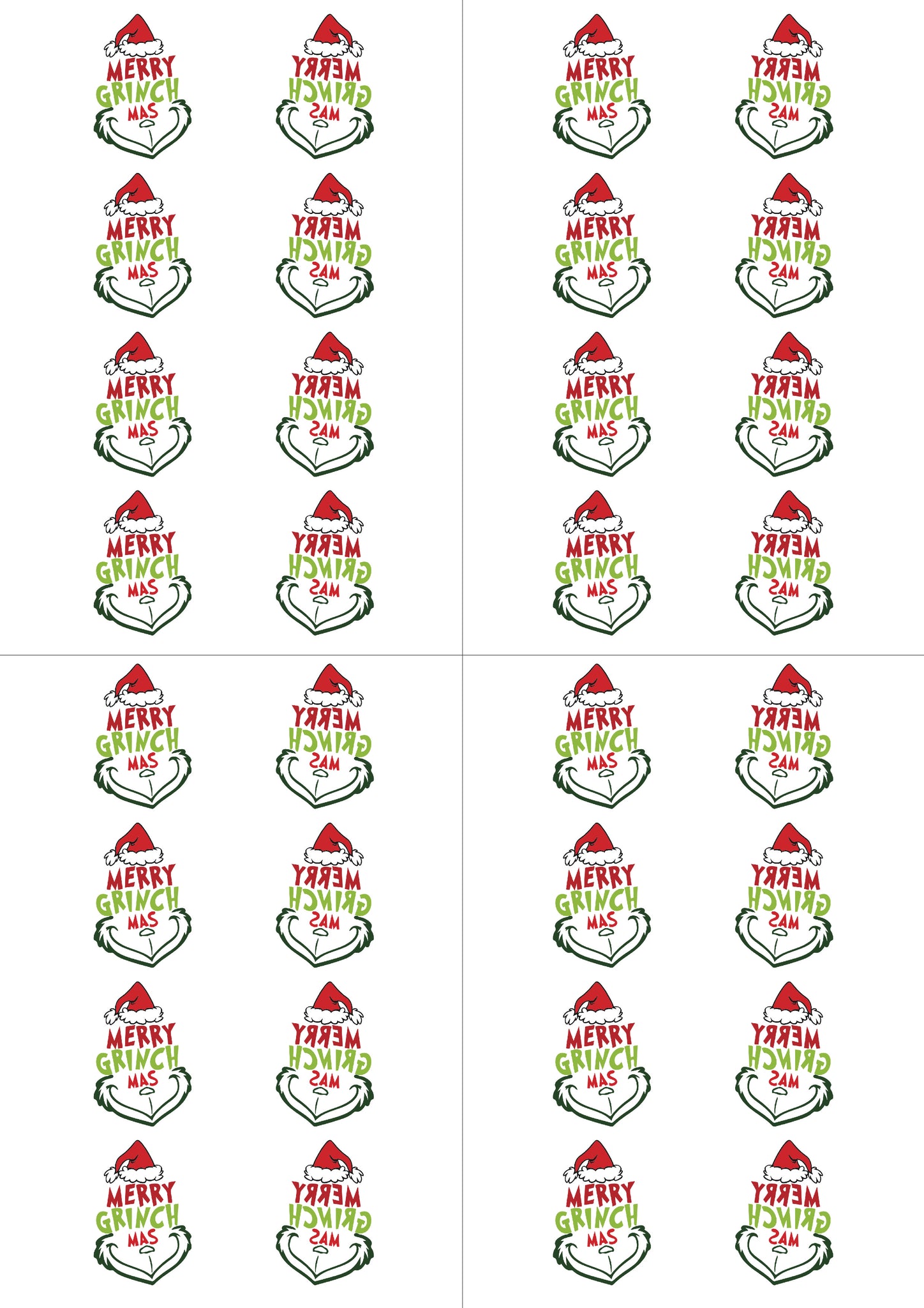 Merry Grinchmas water transfer paper