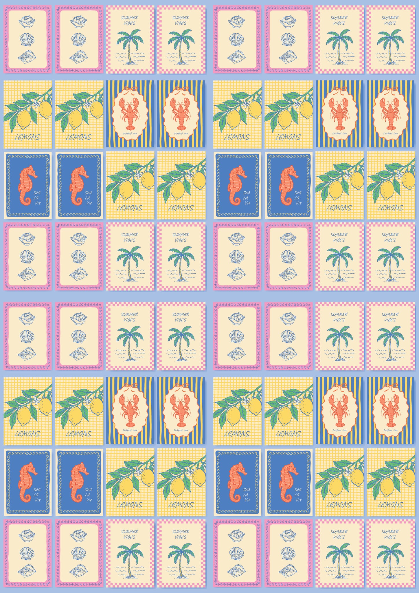 Summer Almafi transfer & cutter set - STYLE 7