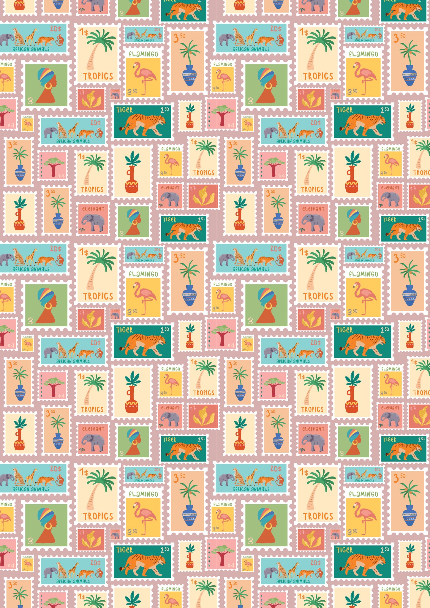 Tropical stamp transfer paper - 499