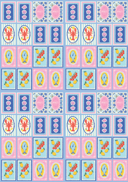 Summer Almafi transfer & cutter set - STYLE 7