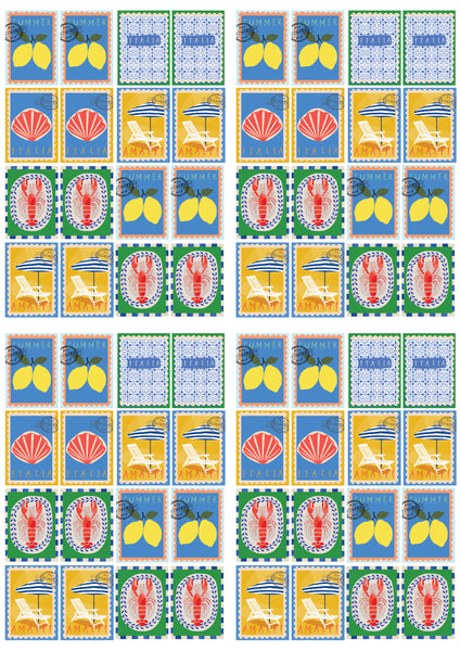 Summer Almafi transfer & cutter set - STYLE 6