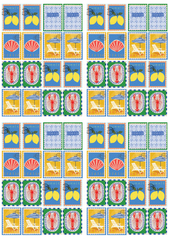 Summer Almafi transfer & cutter set - STYLE 6