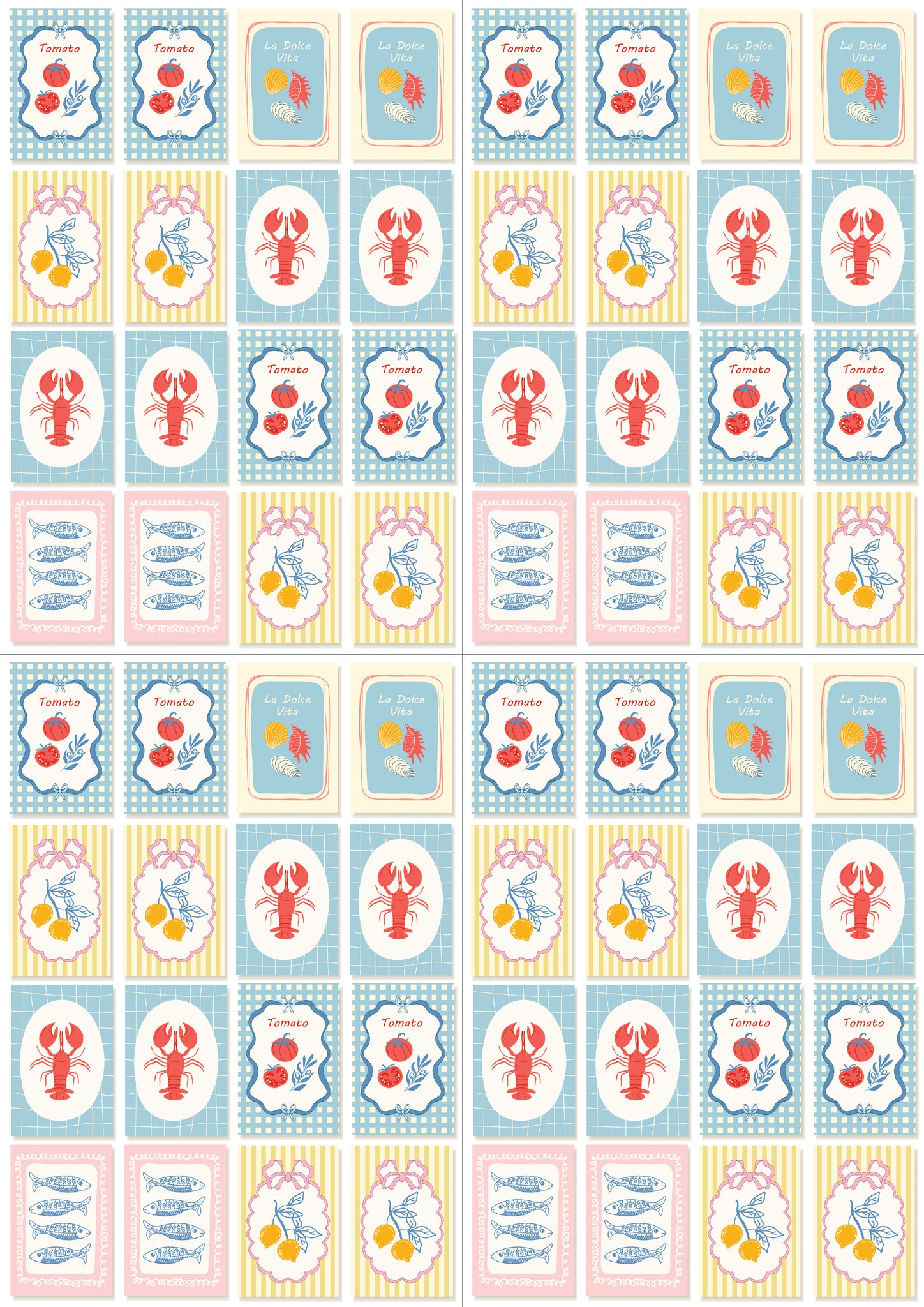 Summer Almafi transfer & cutter set - STYLE 8