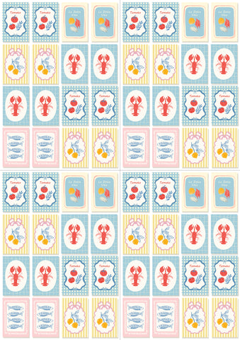 Summer Almafi transfer & cutter set - STYLE 8