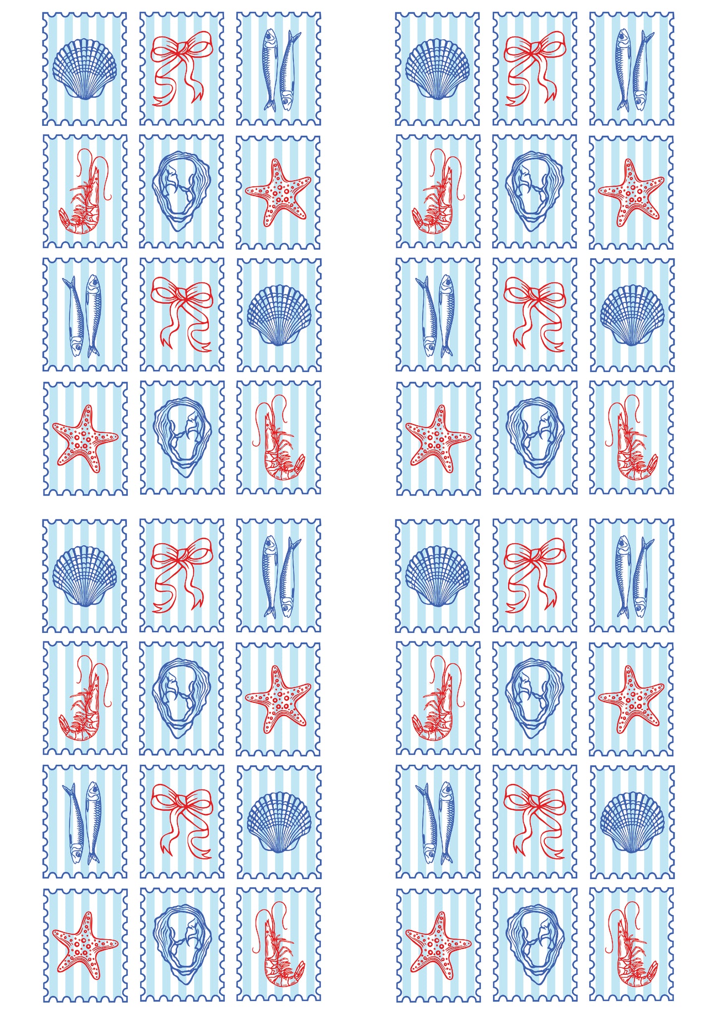 Summer Almafi transfer & cutter set - STYLE 6