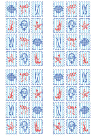 Summer Almafi transfer & cutter set - STYLE 6