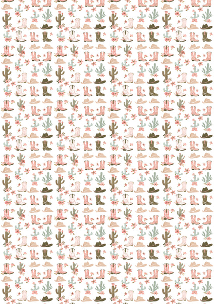 Cowgirl pattern Image transfer paper Style 1