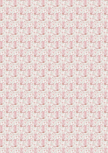 Cowgirl boots pattern Image transfer paper